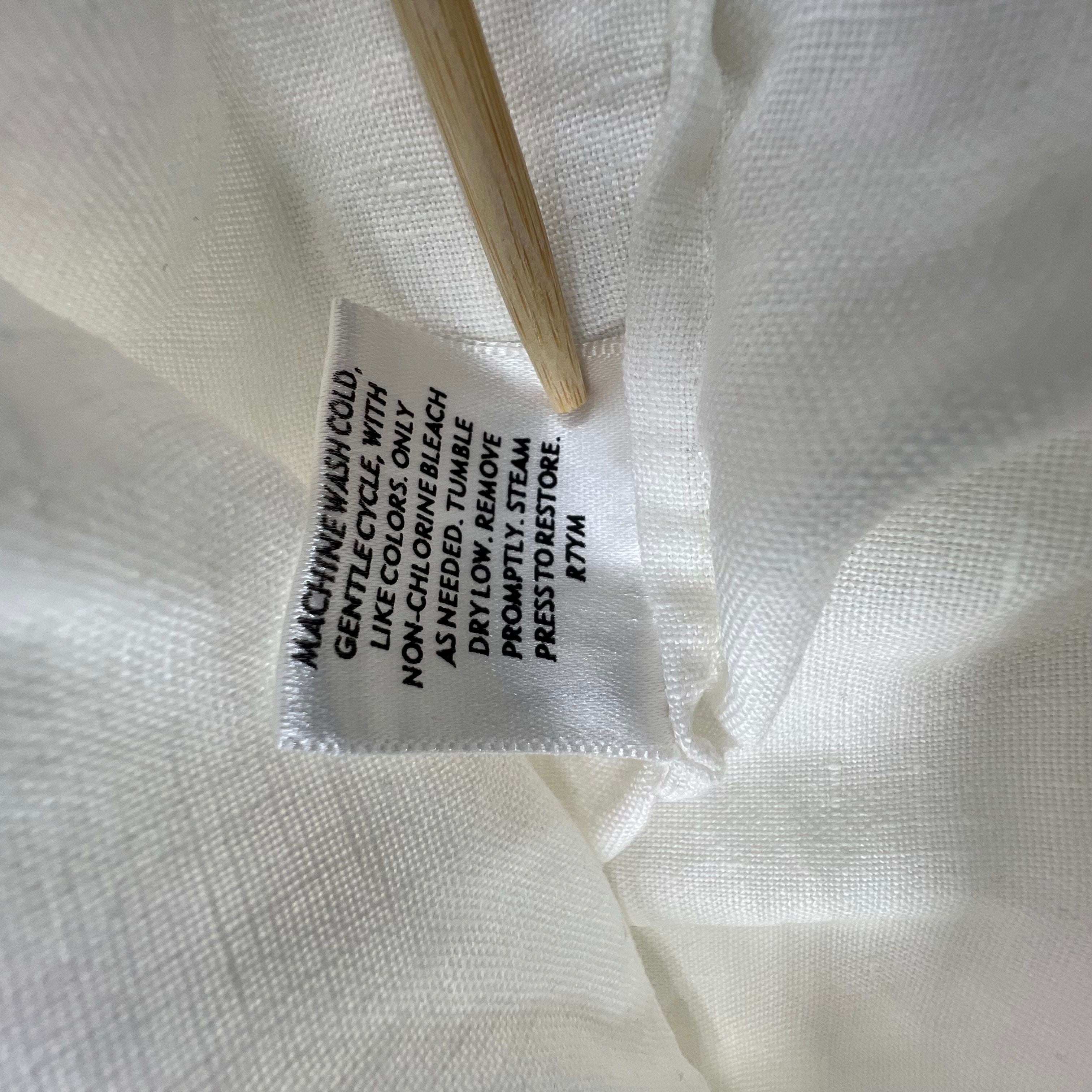 Eileen Fischer White Linen Button Up Women's Petite Small