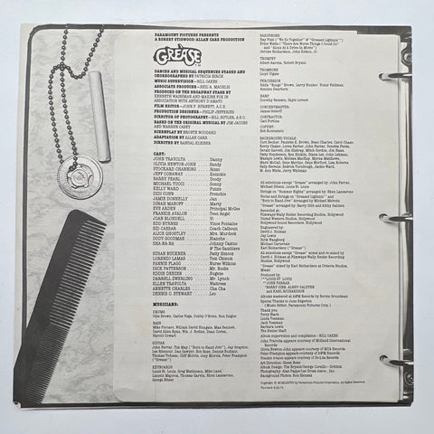 Grease Original Movie Soundtrack Double LP RSO RS-2-4002 1978 Gatefold