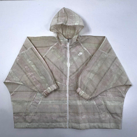 Nike Women's Earth Day Sheer Hooded Jacket Multi-Color Striped Size XL