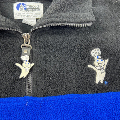 Vintage 1999 Pillsbury Doughboy 1/4 Zip Fleece Pullover Jacket Sz M