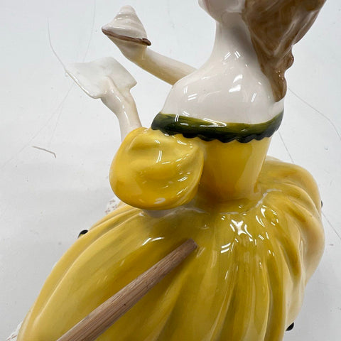 Royal Doulton The Last Waltz HN 2315 Figurine Bone China 1965 Yellow Dress 8"