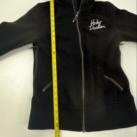 Harley-Davidson Genuine MotorClothes Full Zip Hoodie Reflective Black Sz S
