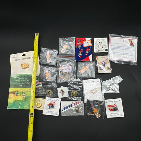 Vintage to Modern Pin Lot Wild Turkey Olympics Cardinals Girl Scouts 22pc