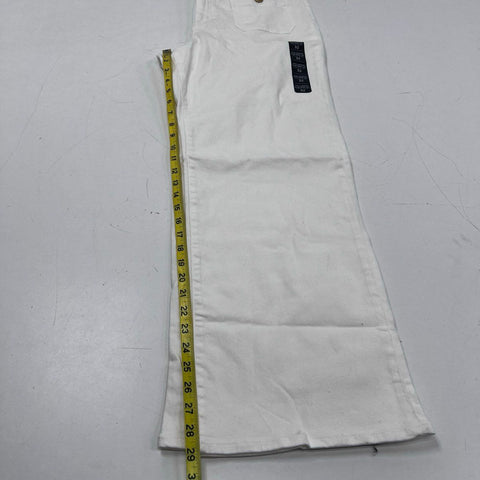 J.Crew Women's White Full Length Slim Wide-Leg Pants Size 32 NWT