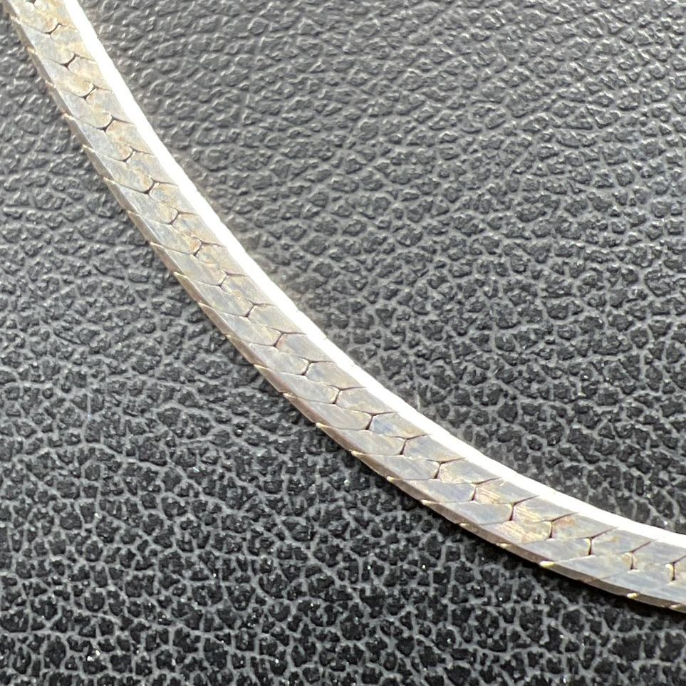 925 Sterling Silver Herringbone Chain Necklace 4.48g