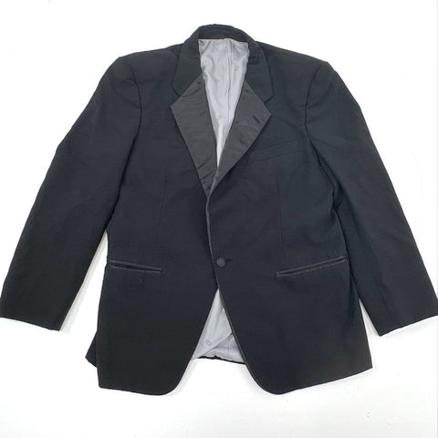 Vintage 90s Christian Dior Monsieur Men's Black Tuxedo Dinner Jacket Sz 40S