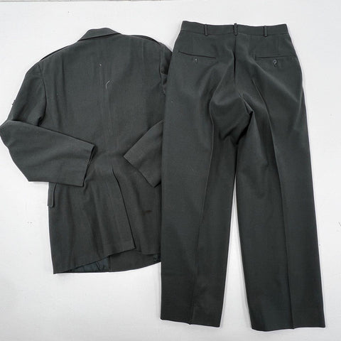Vintage US Army Class A Green Uniform Jacket Trousers 24th Div Patch Sz 39R