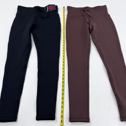 Born Primitive Women's Fleece Lined Leggings French Roast Black 2 Pack Sz L NWT