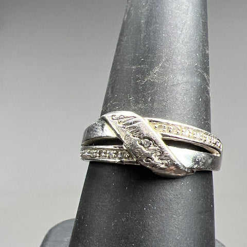 925 Sterling Silver Gemstone Always Ring Size 7 3.77g
