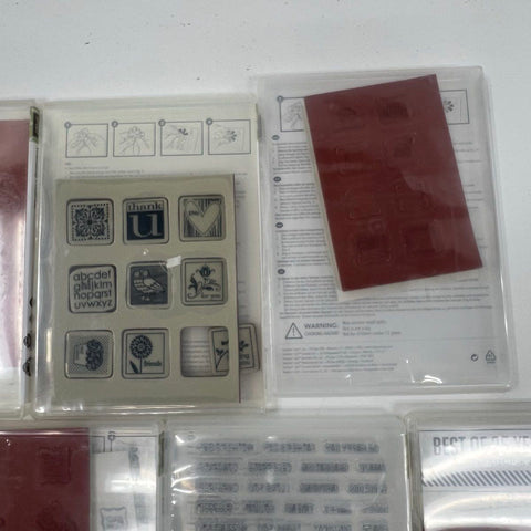 Stampin' Up! 11 Stamp Sets Lot Perfectly Preserved Pennant Parade Ciao Baby