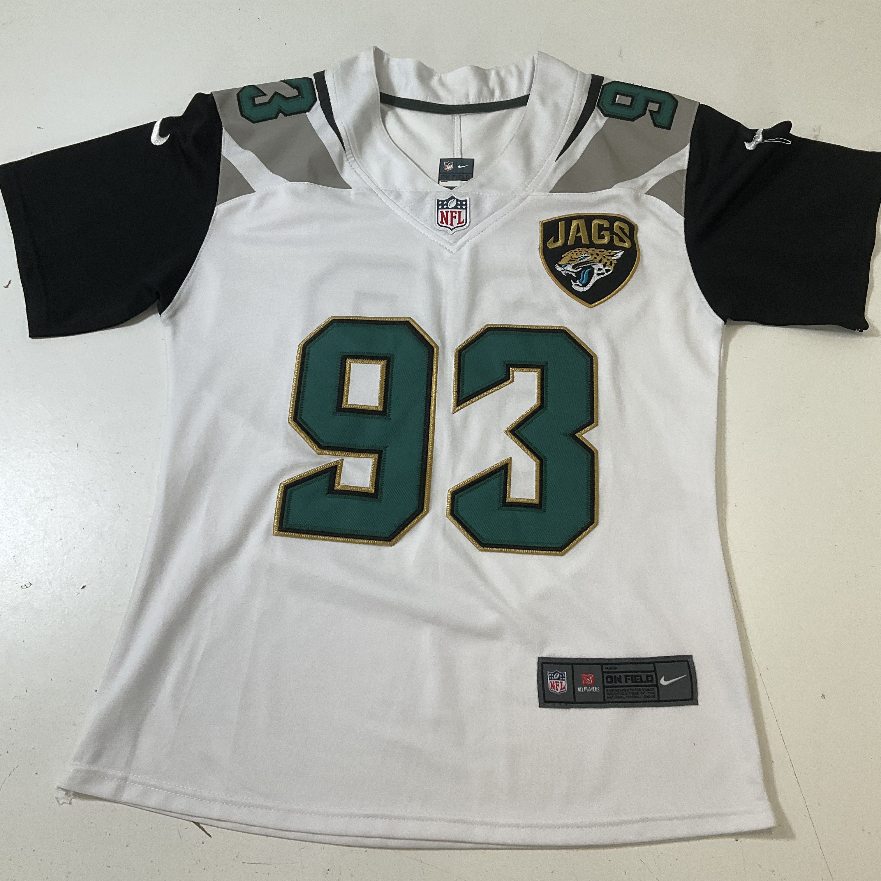 Nike Jacksonville Jaguars Tyson Campbell 93 White Jersey Youth Size Large