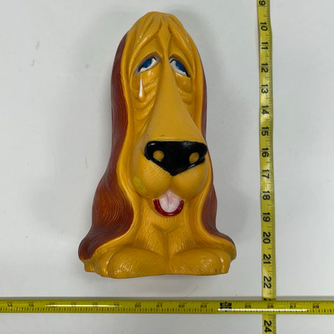 Basset Hound Coin Bank Vintage Plastic Sad Puppy Dog Figurine 11 Inch