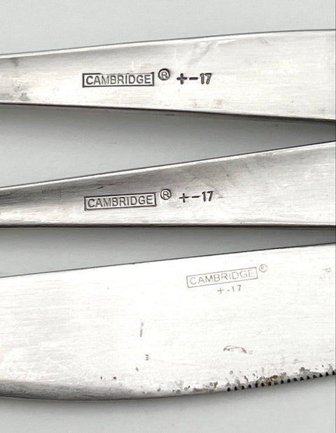 Cambridge Stainless Steel Flatware 37pc Set Service for 7 Modern Square Handle