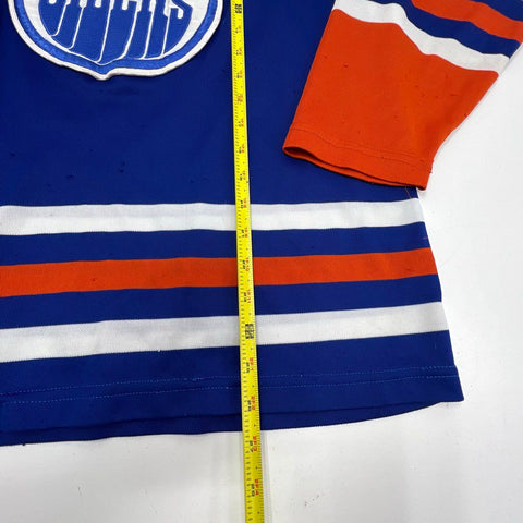Vintage 80s Edmonton Oilers NHL Hockey Jersey Gretzky Era Made in Canada Sz XL