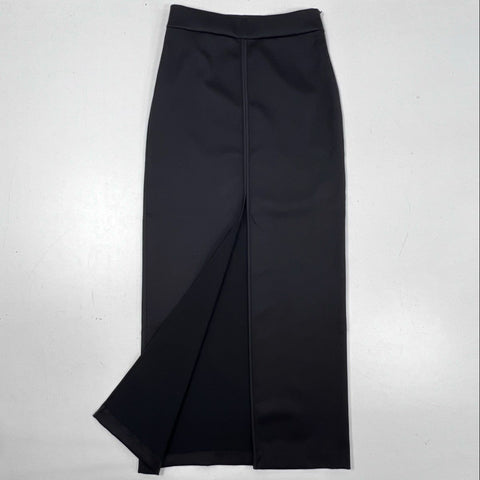 Ann Taylor Women's Black Maxi Skirt High Front Slit Polyester Sz 4 NWT