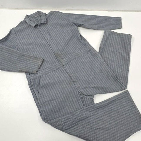 Vintage 90s Men's Blue Pinstripe Herringbone Workwear Coveralls USA Sz 48R