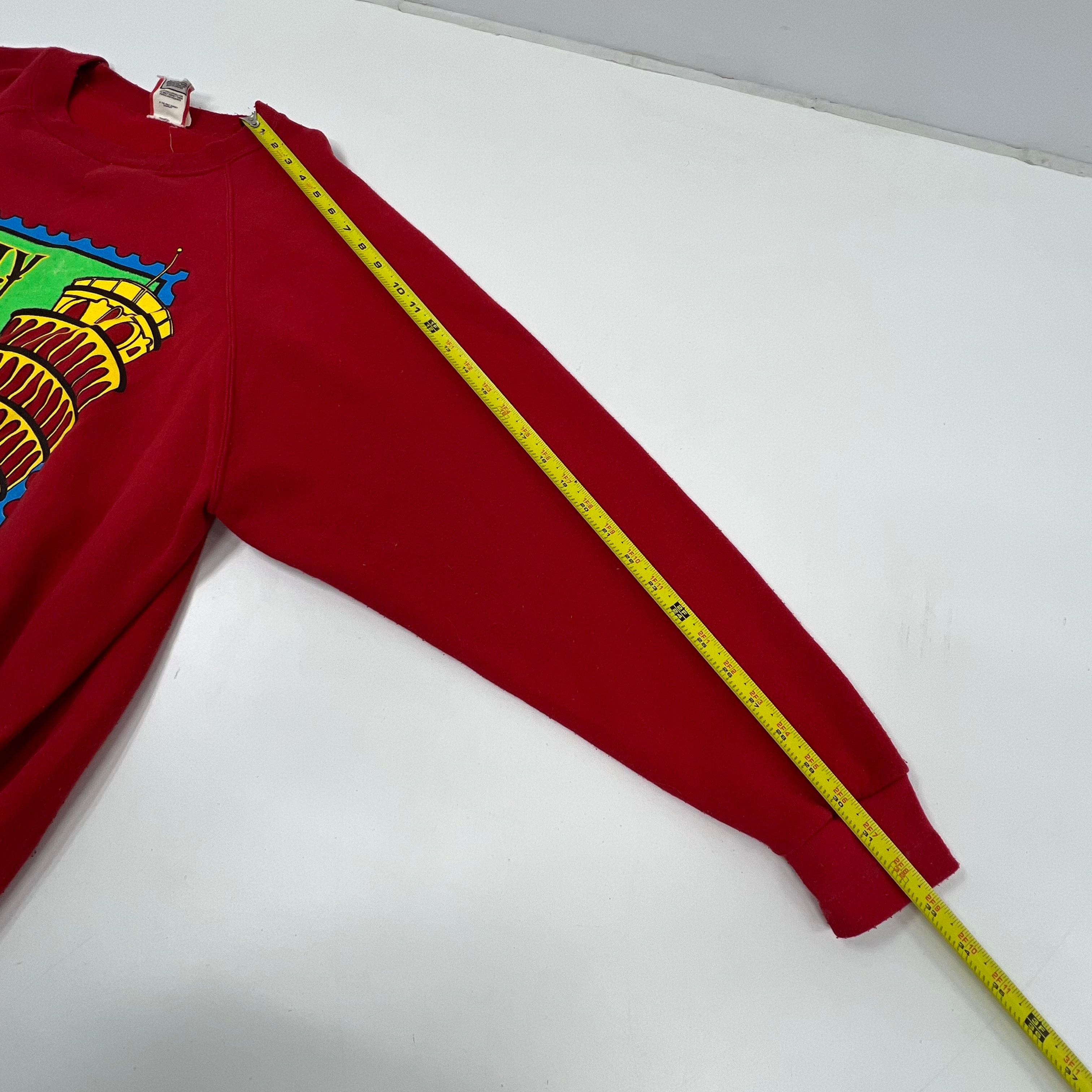 Vintage Disney Designs Mickey Mouse Crewneck Italy Epcot Center Women's XL