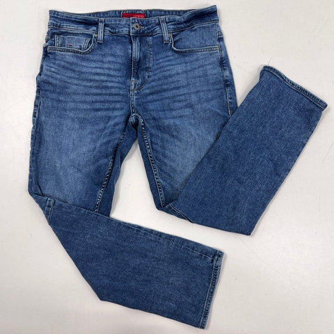 Guess Men's Blue Regular Straight Leg Jeans Zipper Back Pockets Sz 32