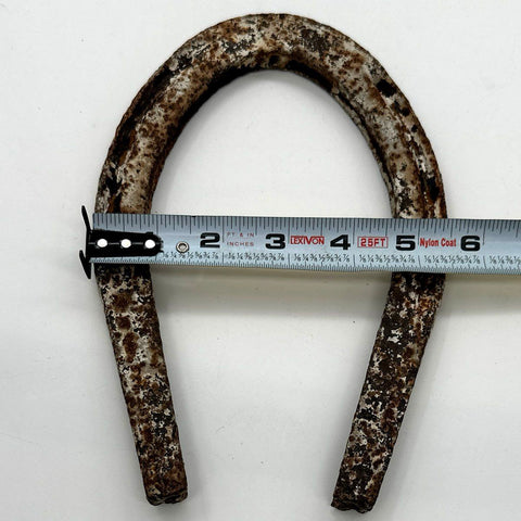 Antique Hand Forged Iron Horseshoe Primitive Farm Decor Rustic Heavy Artifact