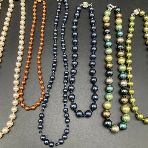 Park Lane & Assorted Faux Pearl Simulated Pearl Necklace Jewelry Lot of 7