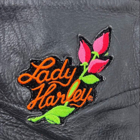 UNIK Vintage Y2K Black Leather Chaps Sturgis 2002 Lady Harley Women's XXXS