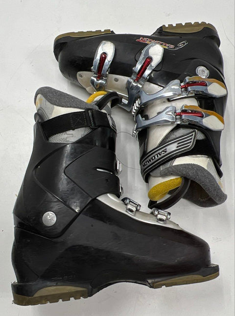 Salomon Performa 7 Ski Boots Womens Size 7.5 25.0 4-Buckle With Carry Bag