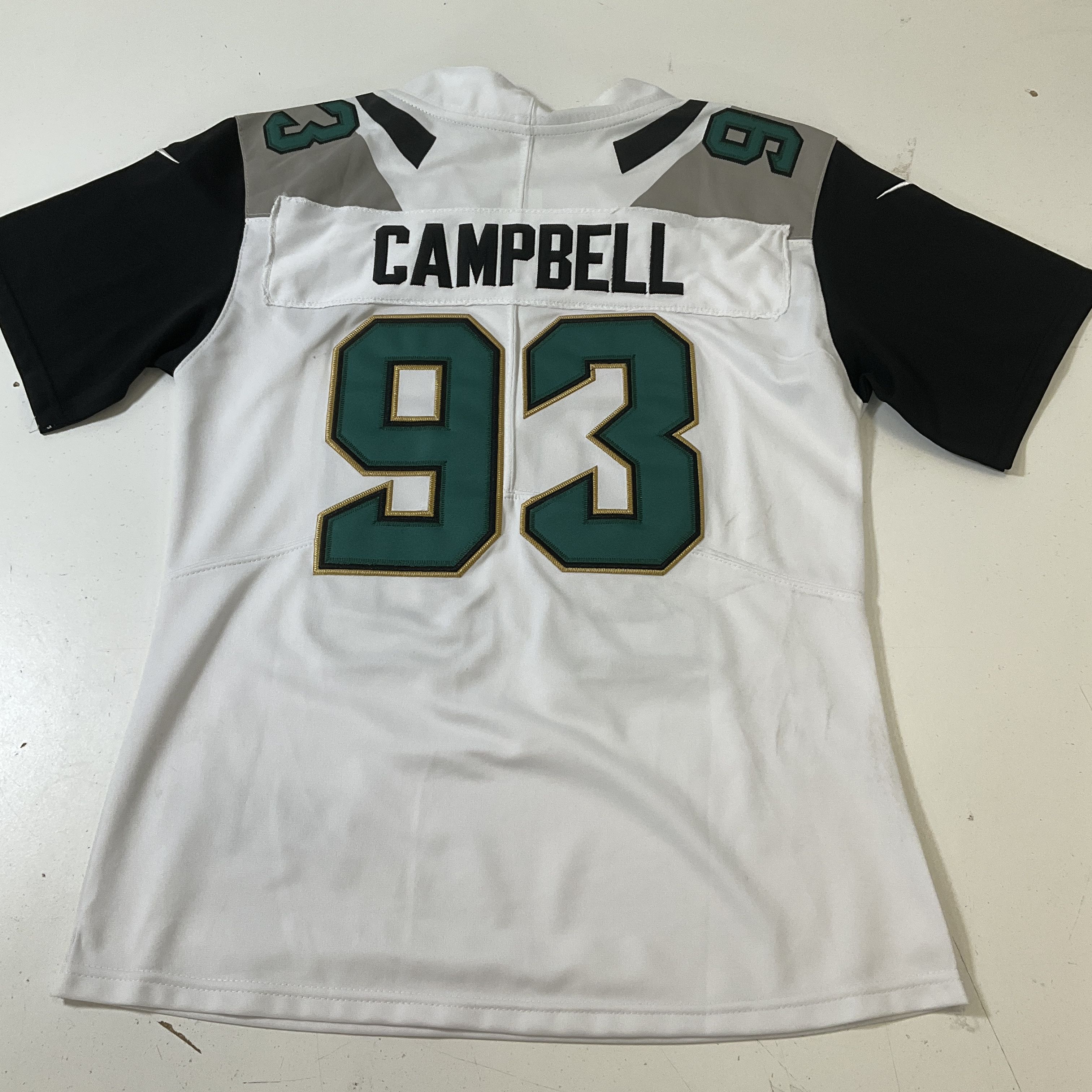 Nike Jacksonville Jaguars Tyson Campbell 93 White Jersey Youth Size Large