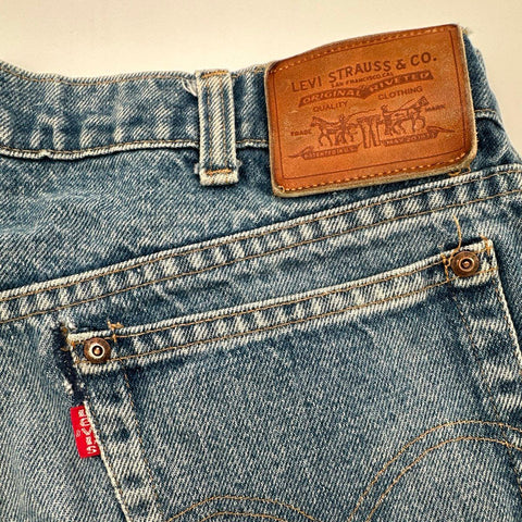 Vintage 90s Levi's Men's Blue Faded Straight Leg Denim Jeans Sz 36x30