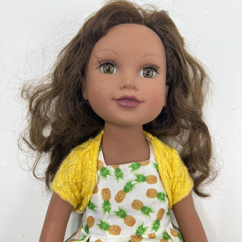 2017 Journey Girls Kyla 18 Inch Doll Pineapple Dress Outfit Open Box Toys R Us