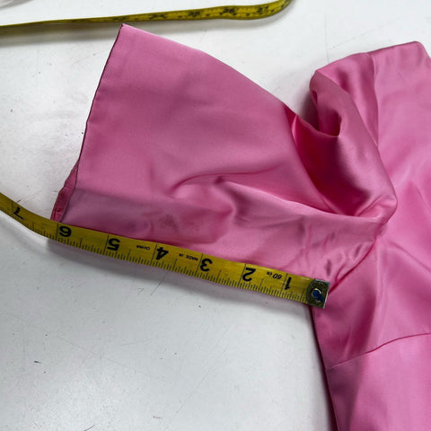 Vintage 60s T. & G. Bridal Women's Pink Satin Jacket & Headpiece Veils Set