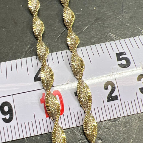 Sterling Silver Two tone Twist Chain Necklace 10.87g