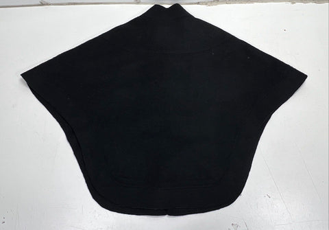 Hilary Radley Collection Black Wool Blend Button Front Cape Poncho Jacket Sz M