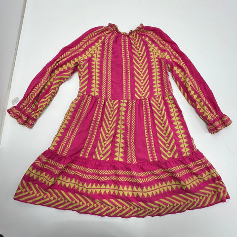 Maeve Anthropologie Embroidered Tiered Tunic Dress Geometric Boho Sz XS