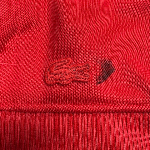 Lacoste Men's Red Stripe Sleeve Full Zip Regular Fit Track Jacket Size XXL