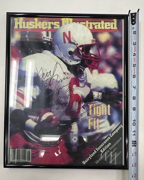 Autographed Sports Memorabilia Lot Framed Huskers Steelers Hockey 3 Pieces