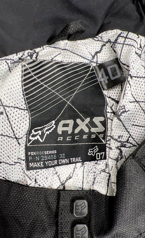 Fox Racing Men's AXS Ride Tech Moto Pants Black Padded Reinforced Size 40