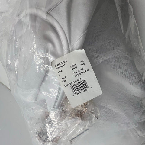 Dominique Women's Bridal Lot Corset 42DD/E Trumpet Slip L Hair Vine White