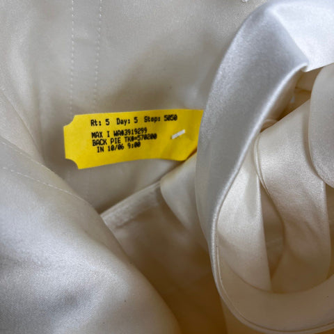 Private Collection Women's Ivory Strapless Lace Up Wedding Dress Sz 8 Vintage