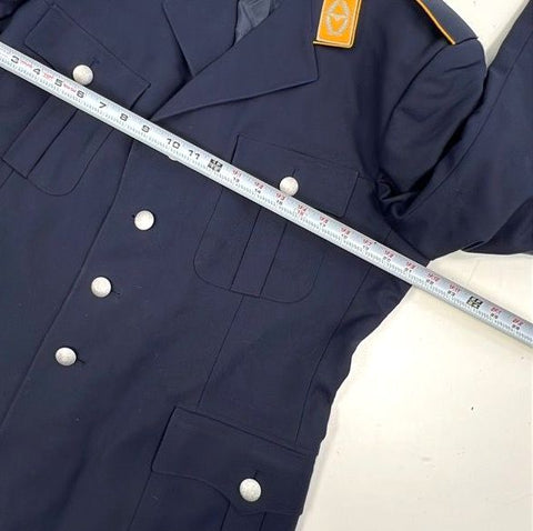 Vintage 1988 West German Luftwaffe Dress Tunic Jacket Yellow Piping Sz 42