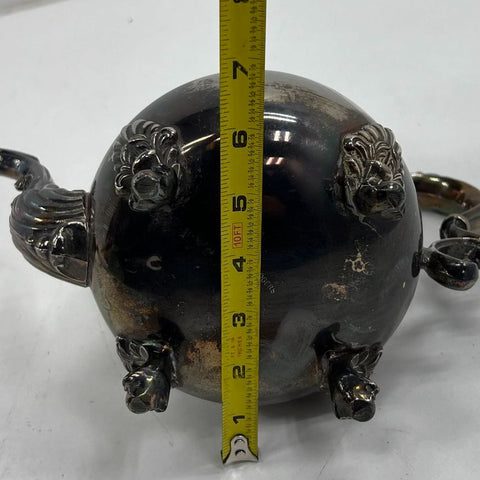 F.B. Rogers Silver Plate Ornate Victorian Style Tea Pot Holloware 10.5"