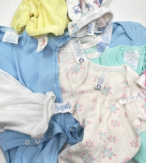 Vintage 90s Gerber Baby Onesies Sleepers Lot 9pc Made USA Sz Small