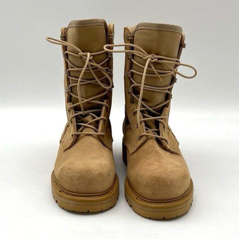 US Military Tan Suede Vibram Sole Safety Toe Combat Tactical Boots Size 6W