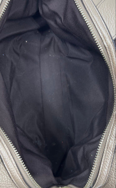 Coach Metallic Tote & Taupe Leather Shoulder Bag Handbag Purse Lot of 2 Pieces