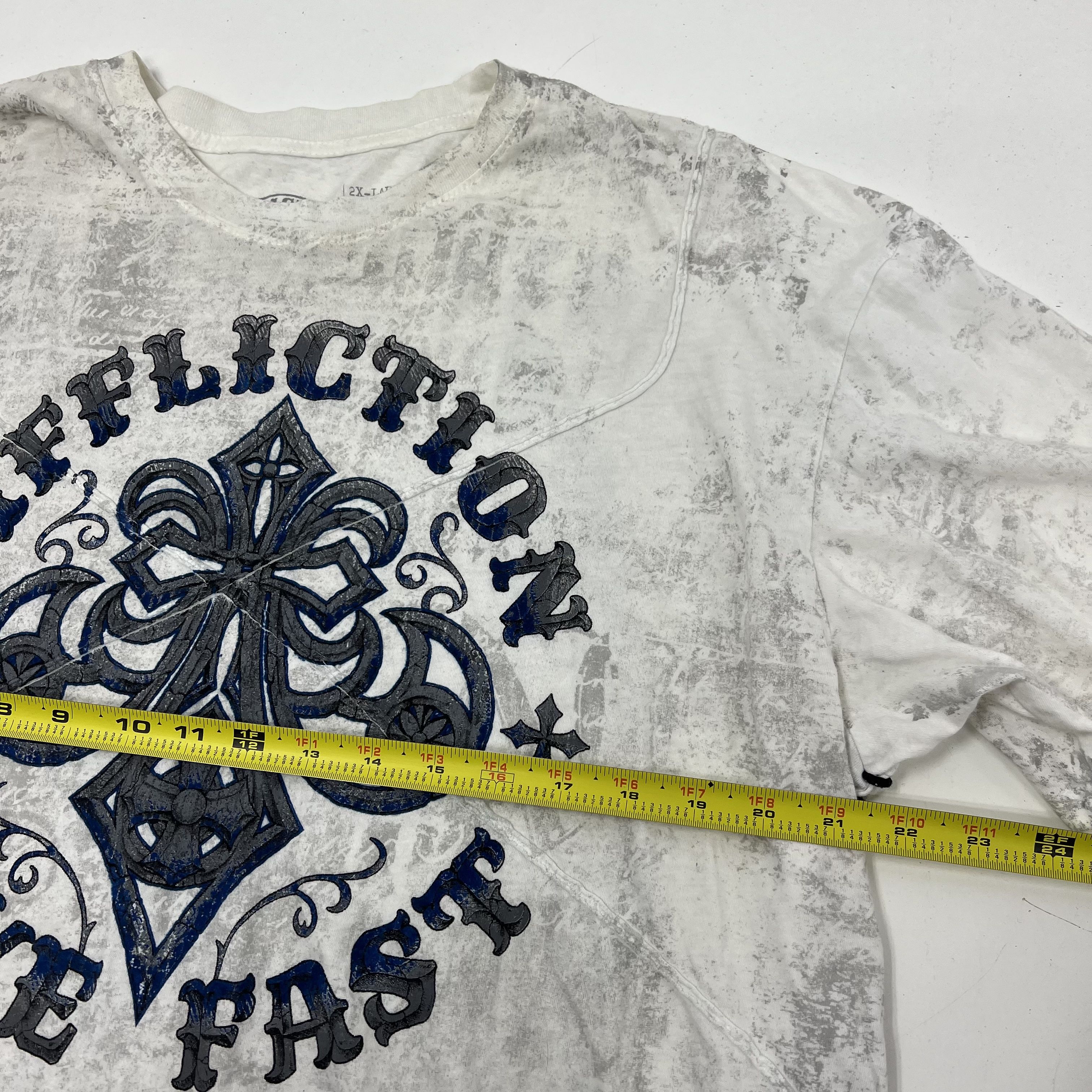 Vintage Y2K Affliction T-Shirt Lot of 2 Winged Tiger Live Fast Sz XL 2XL