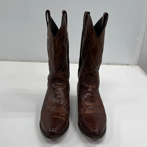 Dan Post DP2668 Brown Ostrich Leg Western Cowboy Boots Men's Size 11.5 D