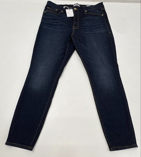 Good American Women's Good Waist Skinny Jeans Dark Wash High Rise Size 18 NWT