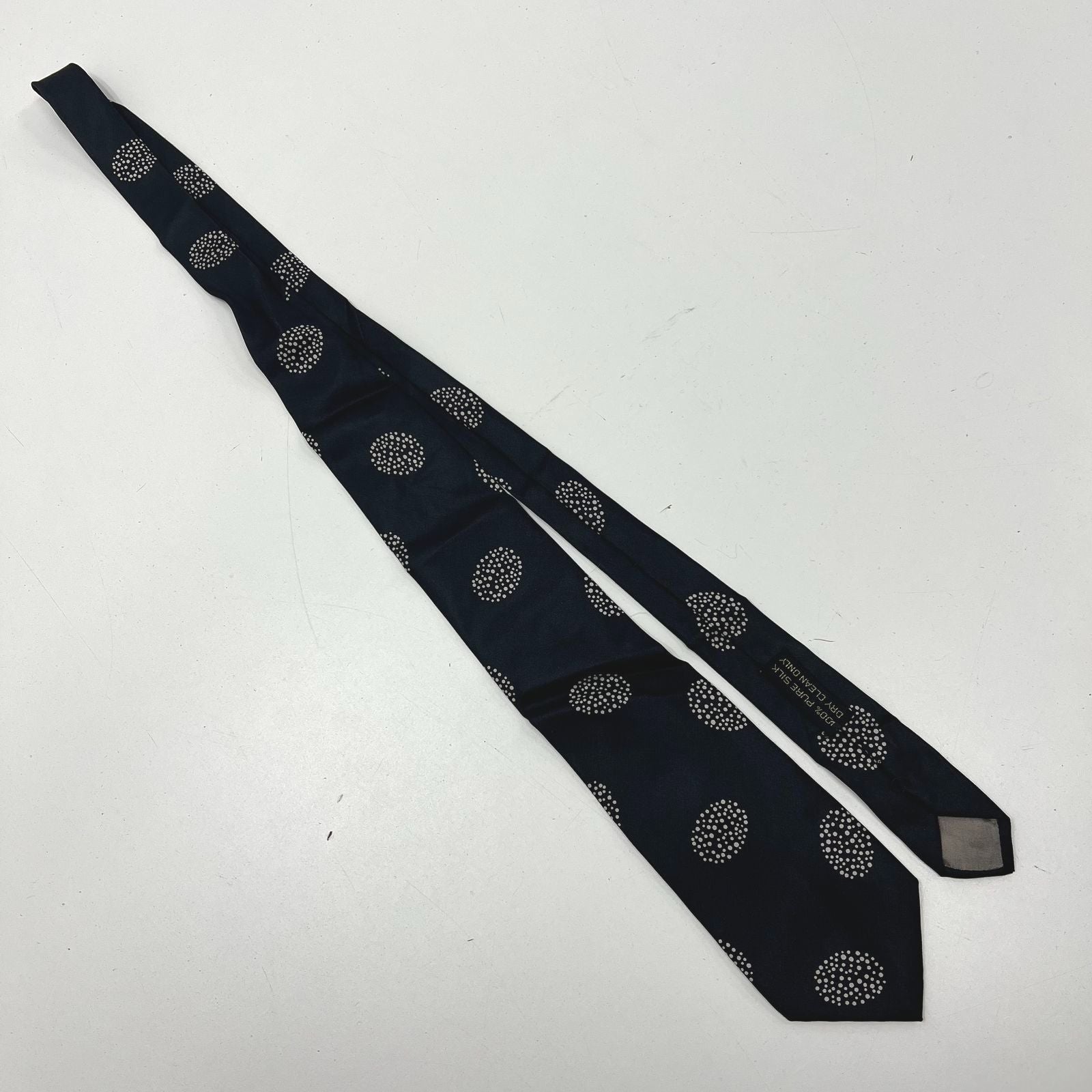 Vintage 90s Giorgio Armani Black Geometric Dot Silk Necktie Men's 3.25"