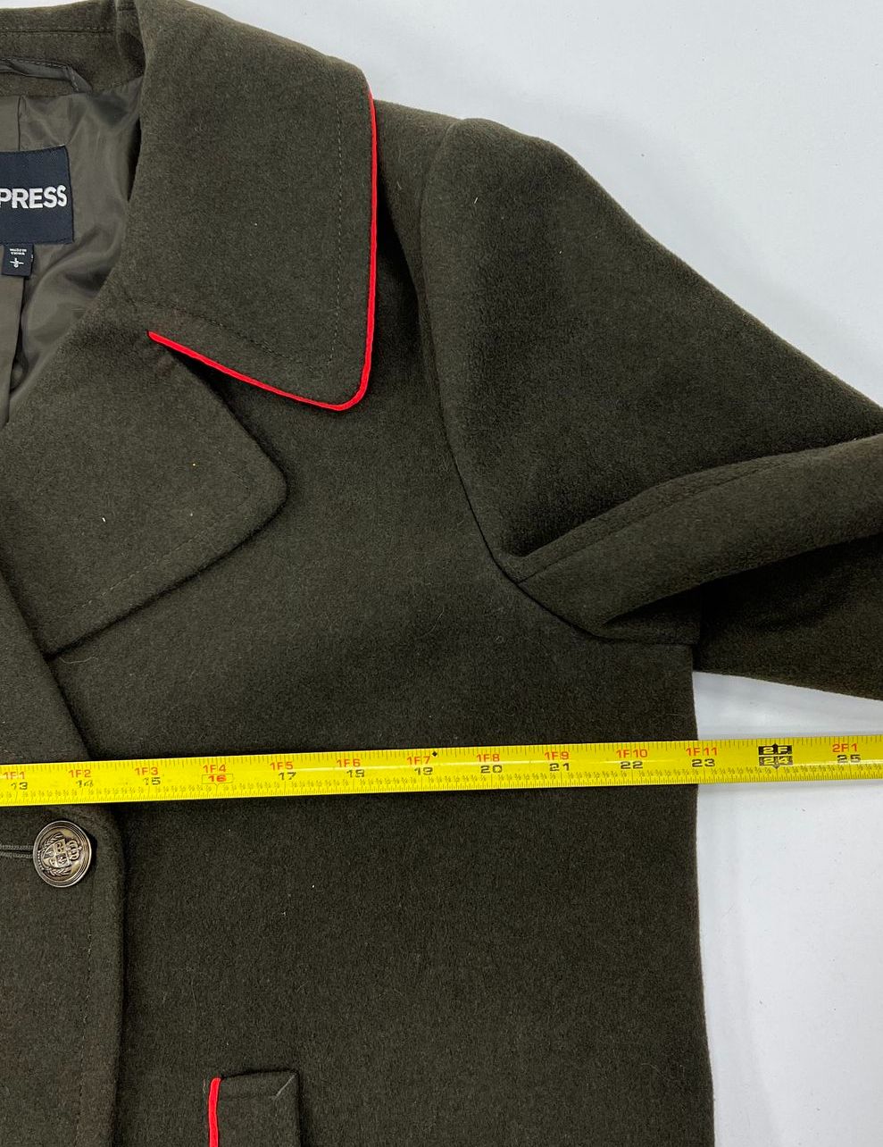 Express Olive Green Coat - Size Large