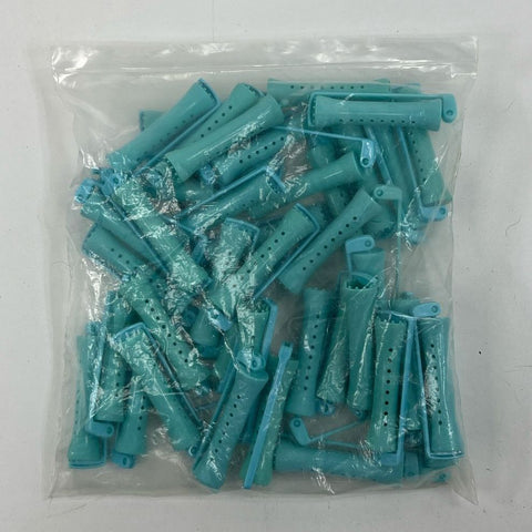 Vintage Teal Blue Plastic Swing Arm Perm & Curling Hair Rods Lot