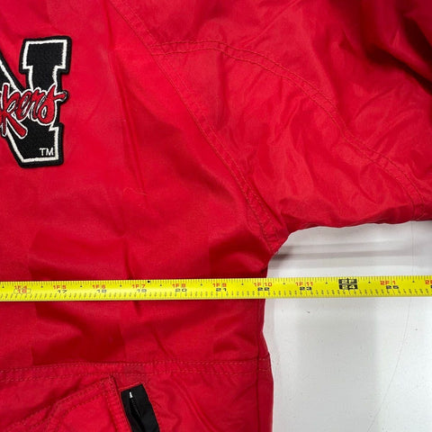 Vintage 90s Apex One Nebraska Huskers Quilted Lined Puffer Jacket NCAA Sz S